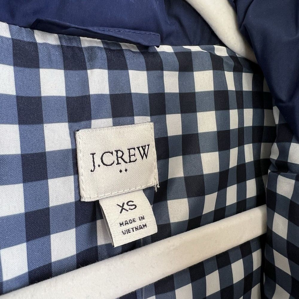 NEW J. CREW Vest‎ Women XS Quilted Full Zip Snap Pockets BU262 Blue - Picture 4 of 15